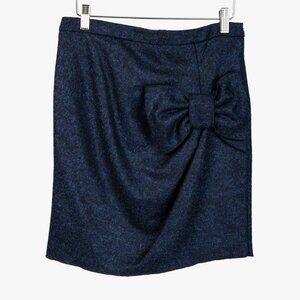 Love Moschino Blue Wool Bow Skirt